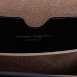 Pre Owned Alexander McQueen Black/Red Leather Box 16 Shoulder Bag
