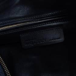 Pre Owned Alexander McQueen Blue Python Medium Faithful De Manta Clutch