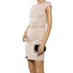 Pre Owned Alexander McQueen Black Patent Leather Skull Box Clutch