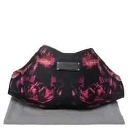 Pre Owned حقيبة كلتش أليكساندر ماكوين دي مينتا متوسطة جلد وساتان طباعة زهور متعددة الألوان