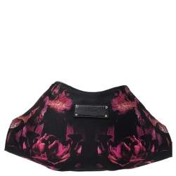 Pre Owned حقيبة كلتش أليكساندر ماكوين دي مينتا متوسطة جلد وساتان طباعة زهور متعددة الألوان