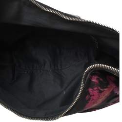 Pre Owned حقيبة كلتش أليكساندر ماكوين دي مينتا متوسطة جلد وساتان طباعة زهور متعددة الألوان