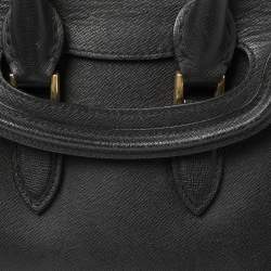 Pre Owned Alexander McQueen Black Leather Mini Heroine Bag