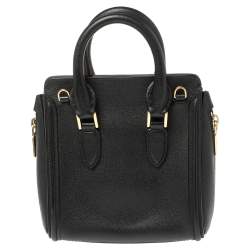 Pre Owned Alexander McQueen Black Leather Mini Heroine Bag