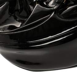 Pre Owned Alexander McQueen Black Patent Leather Clover Hobo