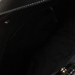 Pre Owned Alexander McQueen Black Patent Leather Clover Hobo