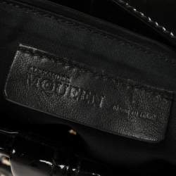 Pre Owned Alexander McQueen Black Patent Leather Clover Hobo