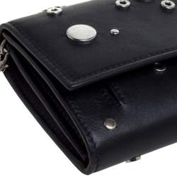 مملوكة مسبقًا محفظة أليكساندر ماكوين جلد أزرق بحلقات وسلسلة