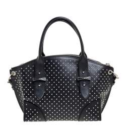 Pre Owned Alexander McQueen Black Leather Studded Legend Satchel
