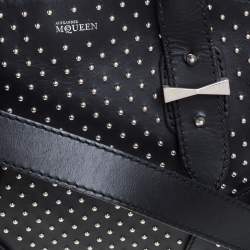 Pre Owned Alexander McQueen Black Leather Studded Legend Satchel