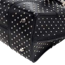 Pre Owned Alexander McQueen Black Leather Studded Legend Satchel