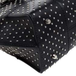 Pre Owned Alexander McQueen Black Leather Studded Legend Satchel