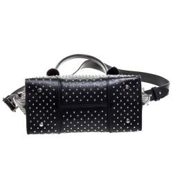 Pre Owned Alexander McQueen Black Leather Studded Legend Satchel