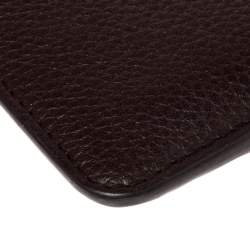 Pre Owned Alexander McQueen Burgundy Leather Zip Card Holder
