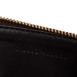 Pre Owned Alexander McQueen Burgundy Leather Zip Card Holder