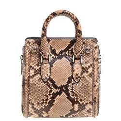 Pre Owned Alexander McQueen Multicolor Python Mini Heroine Bag