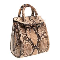 Pre Owned Alexander McQueen Multicolor Python Mini Heroine Bag