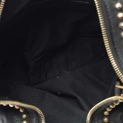 Pre Owned Alexander McQueen Black Leather Studded De Manta Clutch