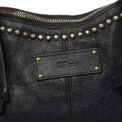 Pre Owned Alexander McQueen Black Leather Studded De Manta Clutch