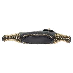 Pre Owned Alexander McQueen Black Leather Studded De Manta Clutch