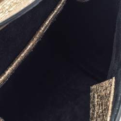 Alexander McQueen Metallic Gold Leather Mini Heroine Bag