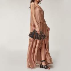 مملوكة مسبقًا Alexander McQueen Black/Brown Leopard Print Canvas Medium De Manta Clutch