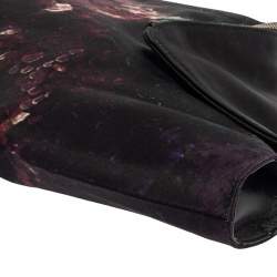 Pre Owned حقيبة كلتش أليكساندر ماكوين دو منتا متوسطة جلد وساتان طباعة متعددة الألوان