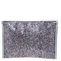 Pre Owned حقيبة كلتش أليكساندر ماكوين قلاب جلد وغليتر متعددة الألوان 