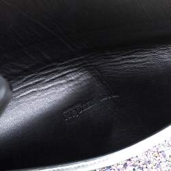 Pre Owned حقيبة كلتش أليكساندر ماكوين قلاب جلد وغليتر متعددة الألوان 