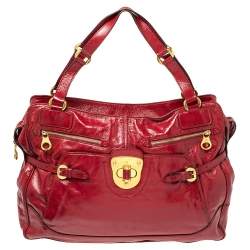 Alexander McQueen Red Patent Leather Satchel 