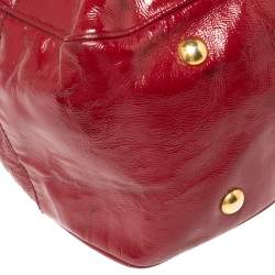 Alexander McQueen Red Patent Leather Satchel 