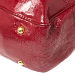 Alexander McQueen Red Patent Leather Satchel 