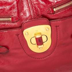 Alexander McQueen Red Patent Leather Satchel 