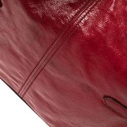 Alexander McQueen Red Patent Leather Satchel 