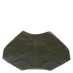 Pre Owned حقيبة كلتش أليكساندر ماكوين فيثفول دي مانتا متوسطة جلد أخضر زيتوني