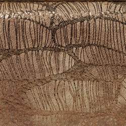 Pre Owned حقيبة كلتش أليكساندر ماكوين صندوق عقلة إصبع جلد بيج/ ذهبي ميتالك