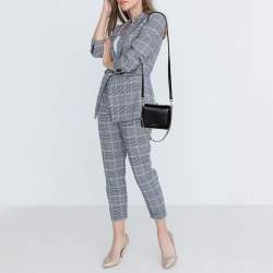 Pre Owned حقيبة كروس أليكاساندر ماكوين بوكس 16 جلد محبب أسود