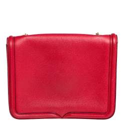 Pre Owned Alexander McQueen Red Leather Heroine Shoulder Bag