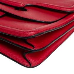 Pre Owned Alexander McQueen Red Leather Heroine Shoulder Bag