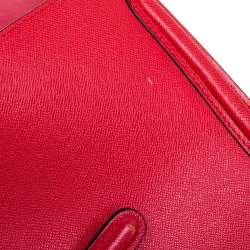 Pre Owned Alexander McQueen Red Leather Heroine Shoulder Bag
