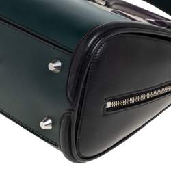 Pre Owned Alexander McQueen Black/Green Leather Small Heroine Satchel