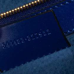 Pre Owned Alexander McQueen Blue Leather Heroine Clutch