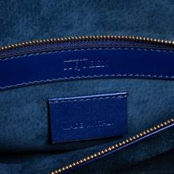 Pre Owned Alexander McQueen Blue Leather Heroine Clutch