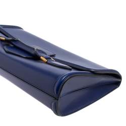 Pre Owned Alexander McQueen Blue Leather Heroine Clutch