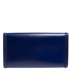 Pre Owned Alexander McQueen Blue Leather Heroine Clutch