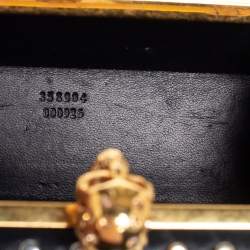 Pre Owned Alexander McQueen Black Leather Hexagon Studded Clutch