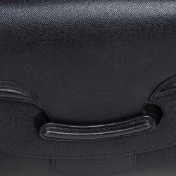 Pre Owned Alexander McQueen Black Leather Heroine Chain Shoulder Bag