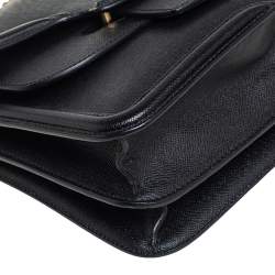 Pre Owned Alexander McQueen Black Leather Heroine Chain Shoulder Bag