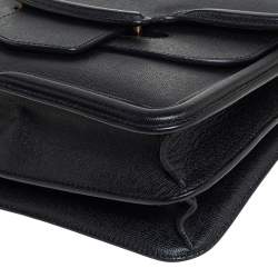 Pre Owned Alexander McQueen Black Leather Heroine Chain Shoulder Bag