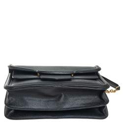 Pre Owned Alexander McQueen Black Leather Heroine Chain Shoulder Bag